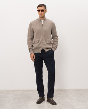Cashmere&Whiskey Бежевий кардиган з вовною та кашеміром MU10841312543R