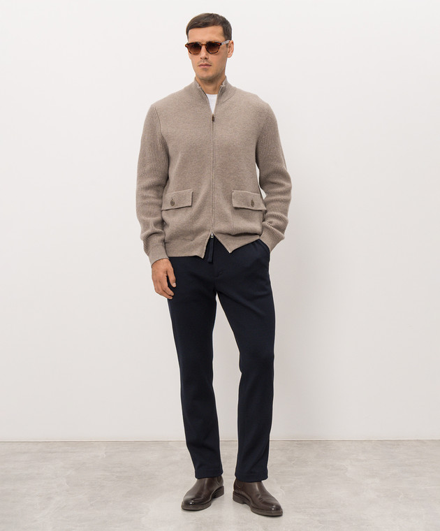 Cashmere&Whiskey Бежевый кардиган с шерстью и кашемиром MU10841312543R изображение 2