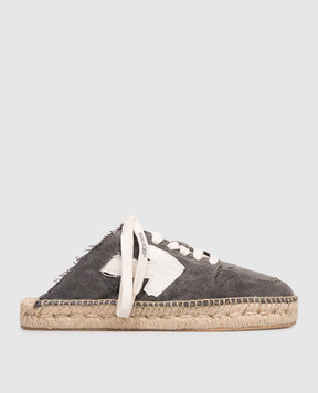 Off-White Сірі кросівки-мюлі з нашивкою емблеми OMIB00AS26FAB001