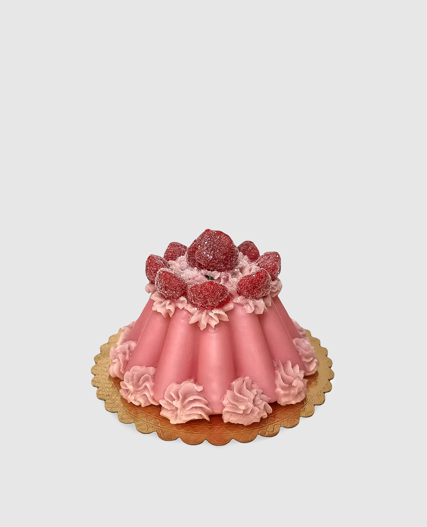 

Розовая ароматическая свеча в виде пудинга, Розовый, Свечи