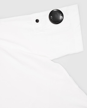 C.P. Company Дитяча біла футболка з патчем логотипа CMM00RLAA171014