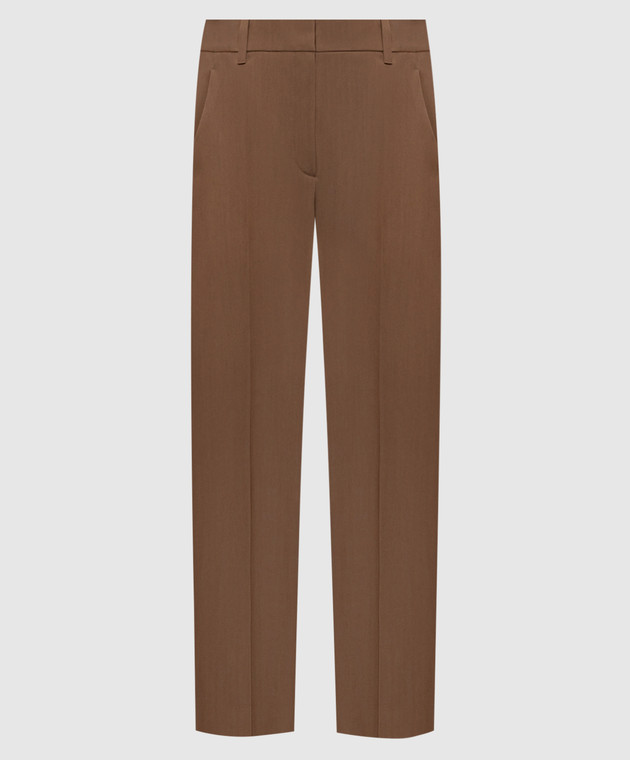 Brunello Cucinelli Коричневі штани з вовною MG548P9277