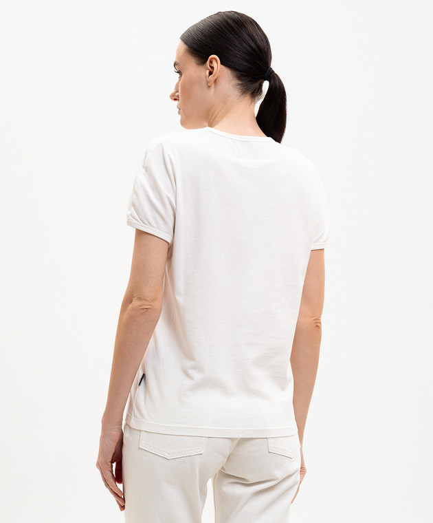 Maison Margiela MM6 Біла футболка з фактурним логотипом S62GD0212M20108 зображення 4