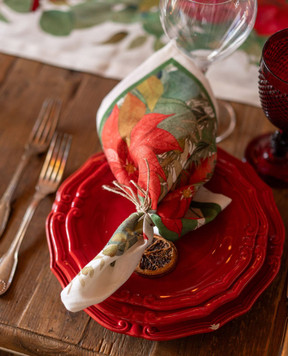 TESSITURA TOSCANA TELERIE Набір білих сервірувальних серветок GARLAND GLEE з льону NT240130020067