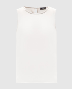 Peserico Топ из шелка бежевого цвета E08893D02372