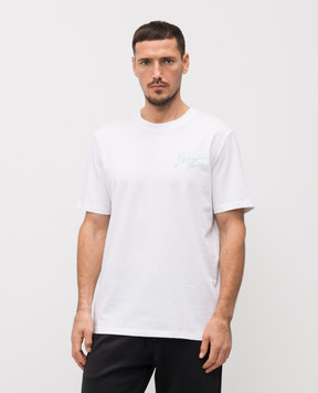 Balmain Біла футболка з логотипом GH1EG000BD40