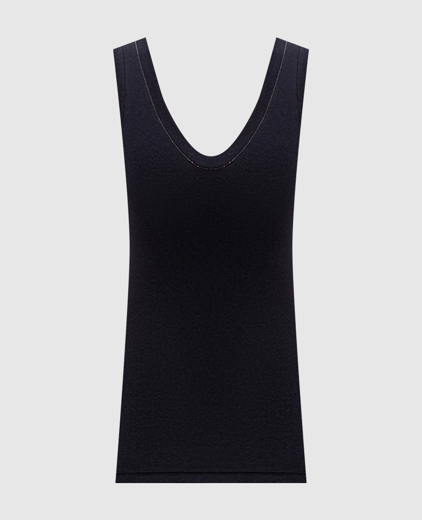 Темно-серая майка с цепочкой мониль