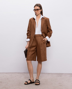 Brunello Cucinelli Коричневий жакет з льону MH5277519