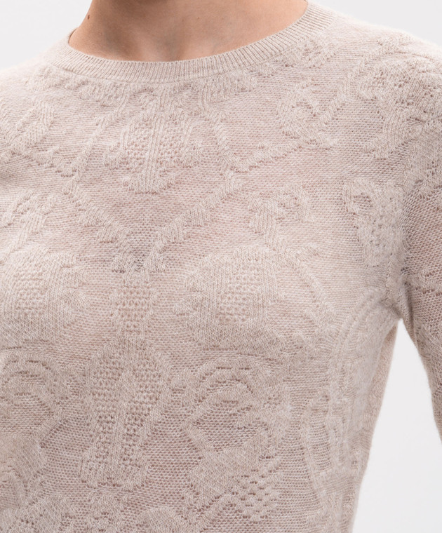Etro Бежевый свитер из шерсти WRKE0177AQ12O изображение 5