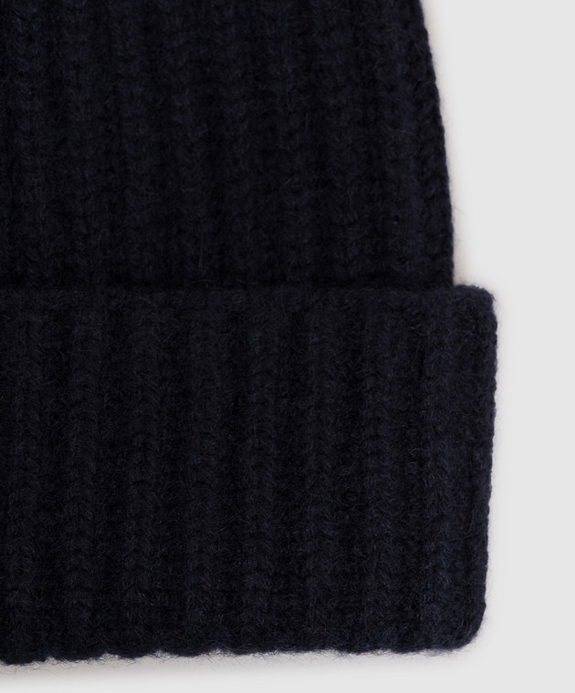 MooRER Синяя шапка DAVIS из кашемира DAVISCWS изображение 4