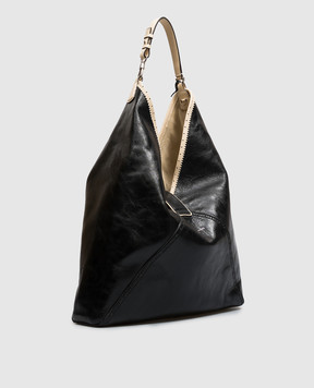 Ermanno Scervino Чорна шкіряна сумка Clio D493S305TRJGV
