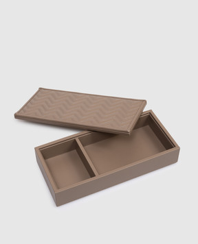 Giobagnara Коричнева шкіряна скринька для канцелярії DSBXTSRV24