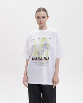 Balenciaga Белая футболка The Window с принтом A00497TUV07