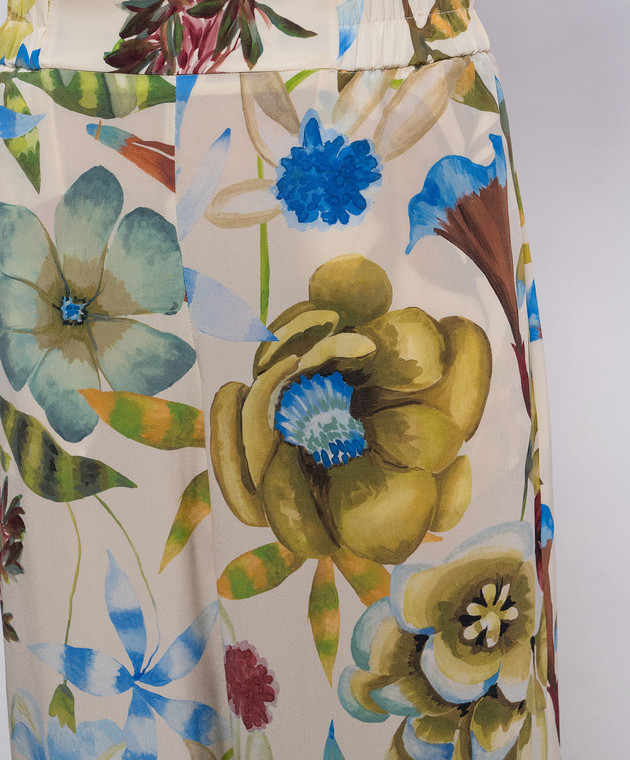 Momoni Штани BACCARAT кольору айворі із шовку MOPA03901MO зображення 5