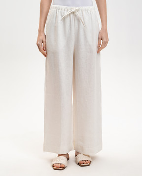 Faithfull Білі штани Jones з льону FFC13WHT