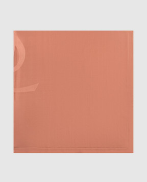 Saint Laurent Теракотова хустка із шовку з візерунком Cassandre 8599153Y039