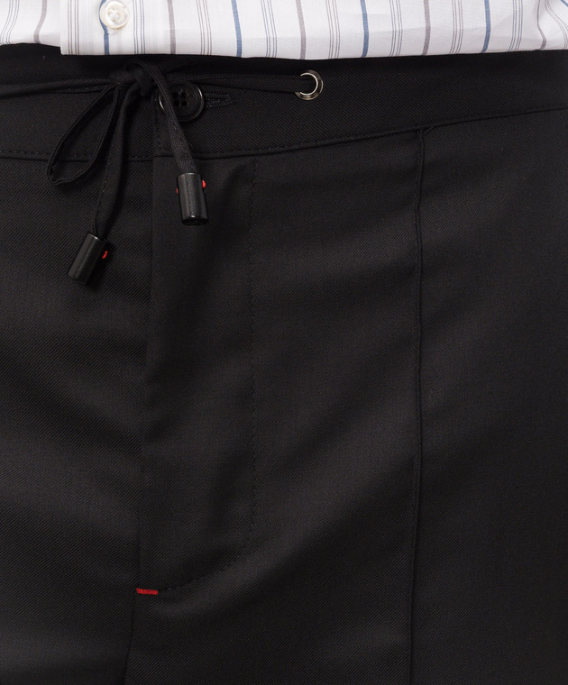 ISAIA Чорні штани з вовни PNC053P9010 зображення 5