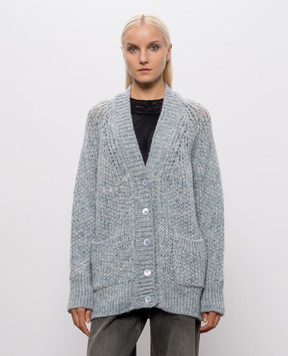 Ermanno Scervino Life Голубой кардиган с шерстью альпаки D494N503IJT