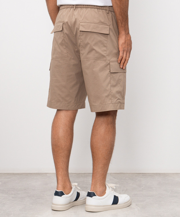 Peserico Коричневые шорты карго R5423100029 изображение 3