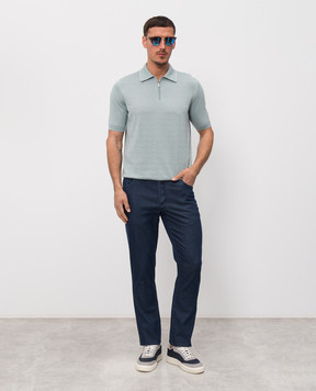 Castangia dal 1850 Сині джинси з патчем логотипа GDPCA311S26