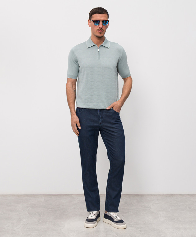 Castangia dal 1850 Сині джинси з патчем логотипа GDPCA311S26 зображення 2