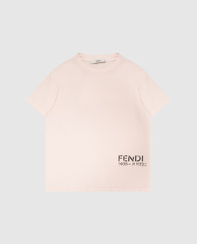 Fendi Детская розовая футболка с принтом JUI222B1LF