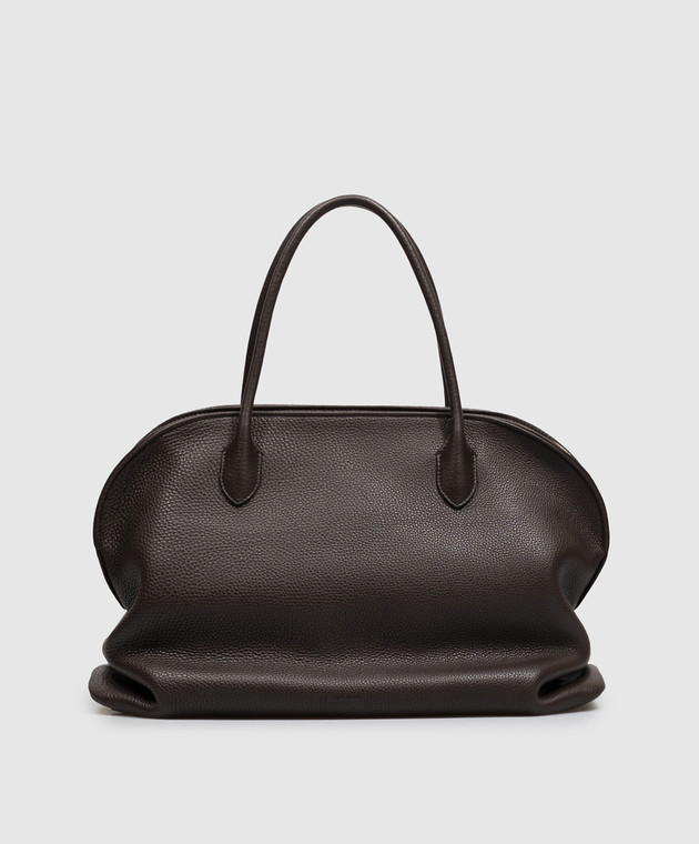 The Row Коричневая кожаная сумка Agnes 15 W2201L694