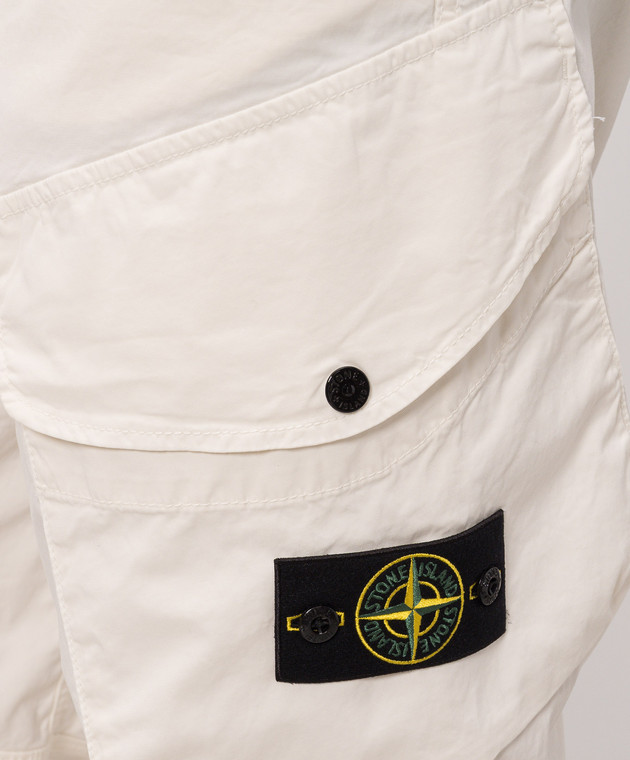 Stone Island Карго цвета айвори с патчем логотипа L2S153100003S0A10 изображение 5