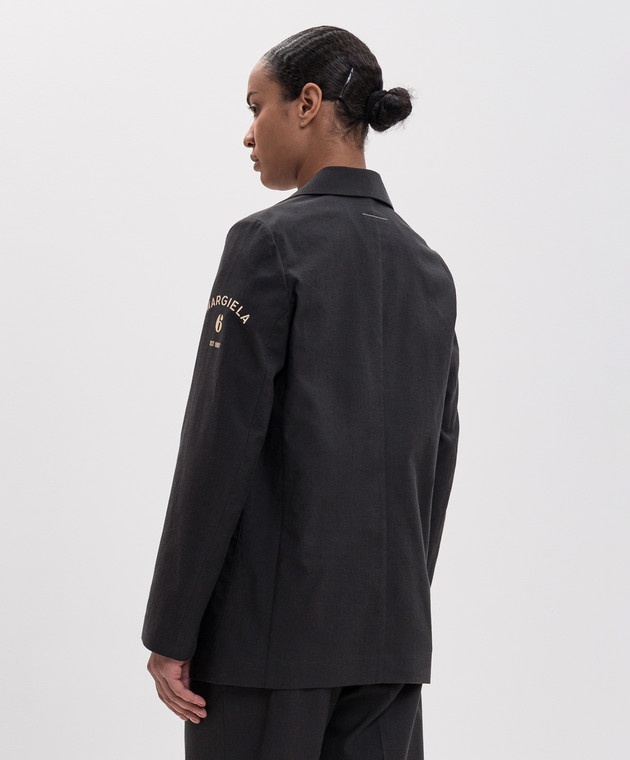 Maison Margiela MM6 Чорний жакет з вовною S52BN0159M36006 зображення 4