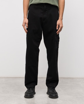 Stone Island Черный карго с логотип патч K2S153100010S0012