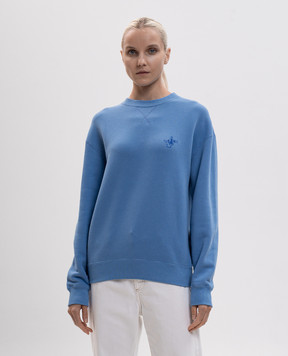 JW Anderson Голубой свитшот с вышивкой монограммы JW0298PG1905