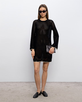 Agnona Черное ажурное платье KR110287C080P