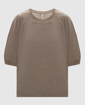 BOBOUTIC Коричнева футболка з кашеміру, шовку та конопель 5001