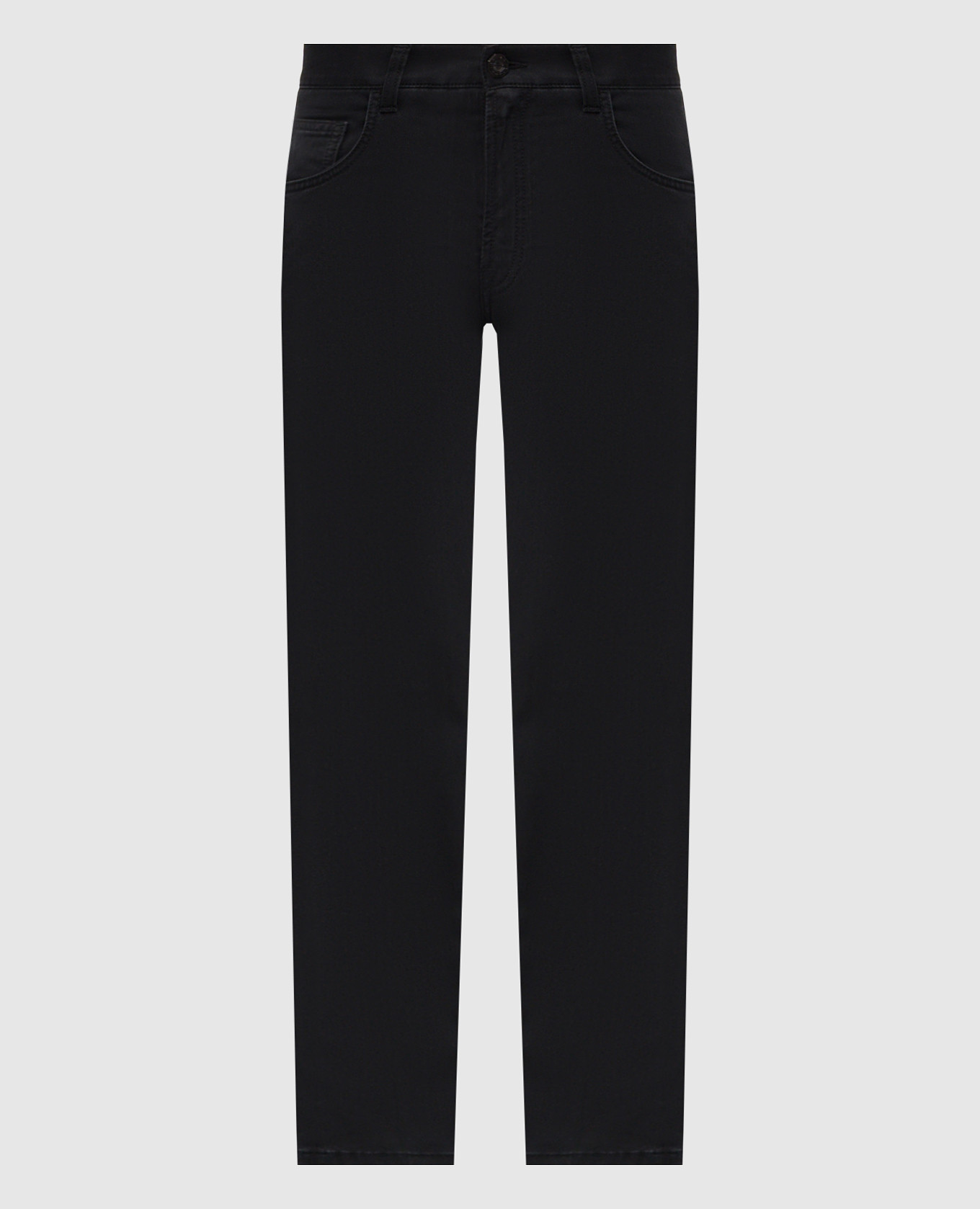 

Черные джинсы с фактурным логотипом, Черный, Прямые джинсы