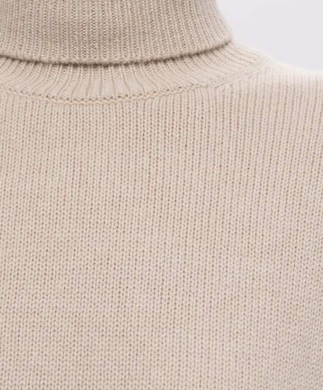 Brunello Cucinelli Бежевий гольф з кашеміру M12501703 зображення 5