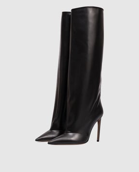 Dolce&Gabbana Чорні шкіряні чоботи Devotion CU1223AO831