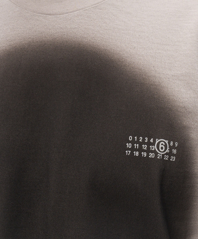 Maison Margiela MM6 Сіра футболка з принтом Spray SH0GC0064M20177 зображення 5