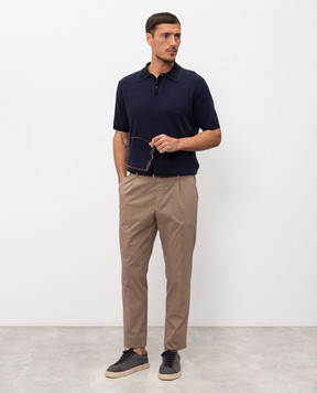 Peserico Коричневі штани з бавовни R54774T23D07945