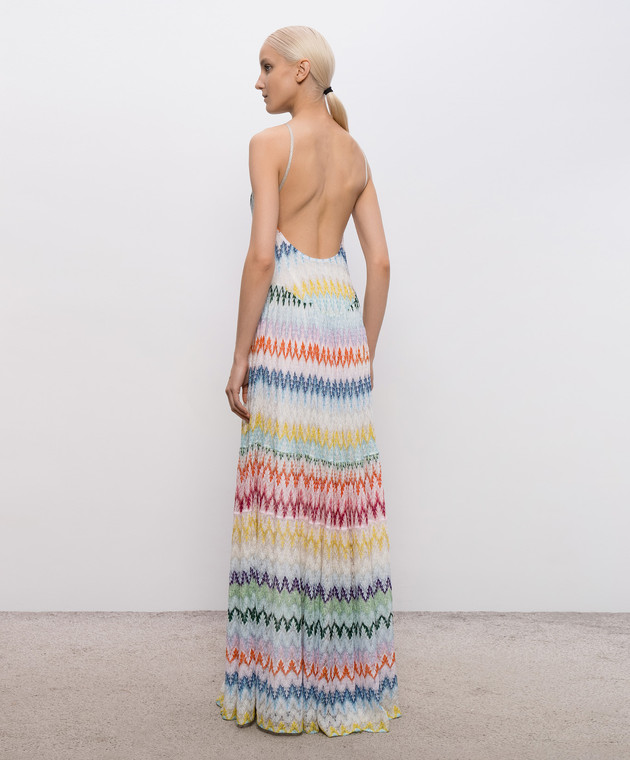 Missoni Платье макси с открытой спиной в узор DS26SG3IBR015I изображение 3