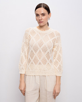 Peserico Бежевий джемпер з паєтками S99130F0509110