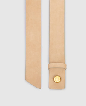 Gianni Chiarini Бежевий ремінь з нубуку з логотипом CNK00761NBK