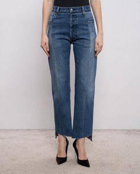 Vetements Синие джинсы с эффектом потертости WE76DP348L3