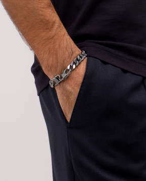 Maison Margiela MM6 Сріблястий браслет-ланцюг SM6UY0110P8884