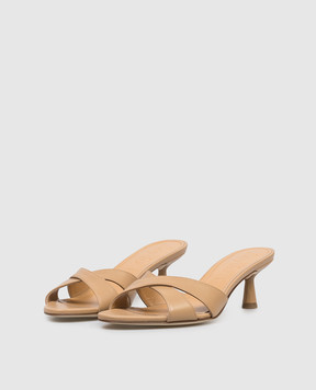 Aeyde Коричневі шкіряні мюлі Vero HSPRAR55ST164SS25717