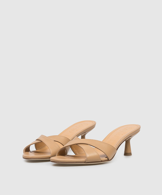 Aeyde Коричневі шкіряні мюлі Vero HSPRAR55ST164SS25717 зображення 2