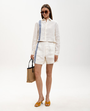 JW Anderson Шорти кольору айворі з льону SR0136PG1898