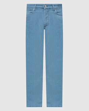 Enrico Mandelli Голубые джинсы слим с патчем логотипа 0MIAMI5337