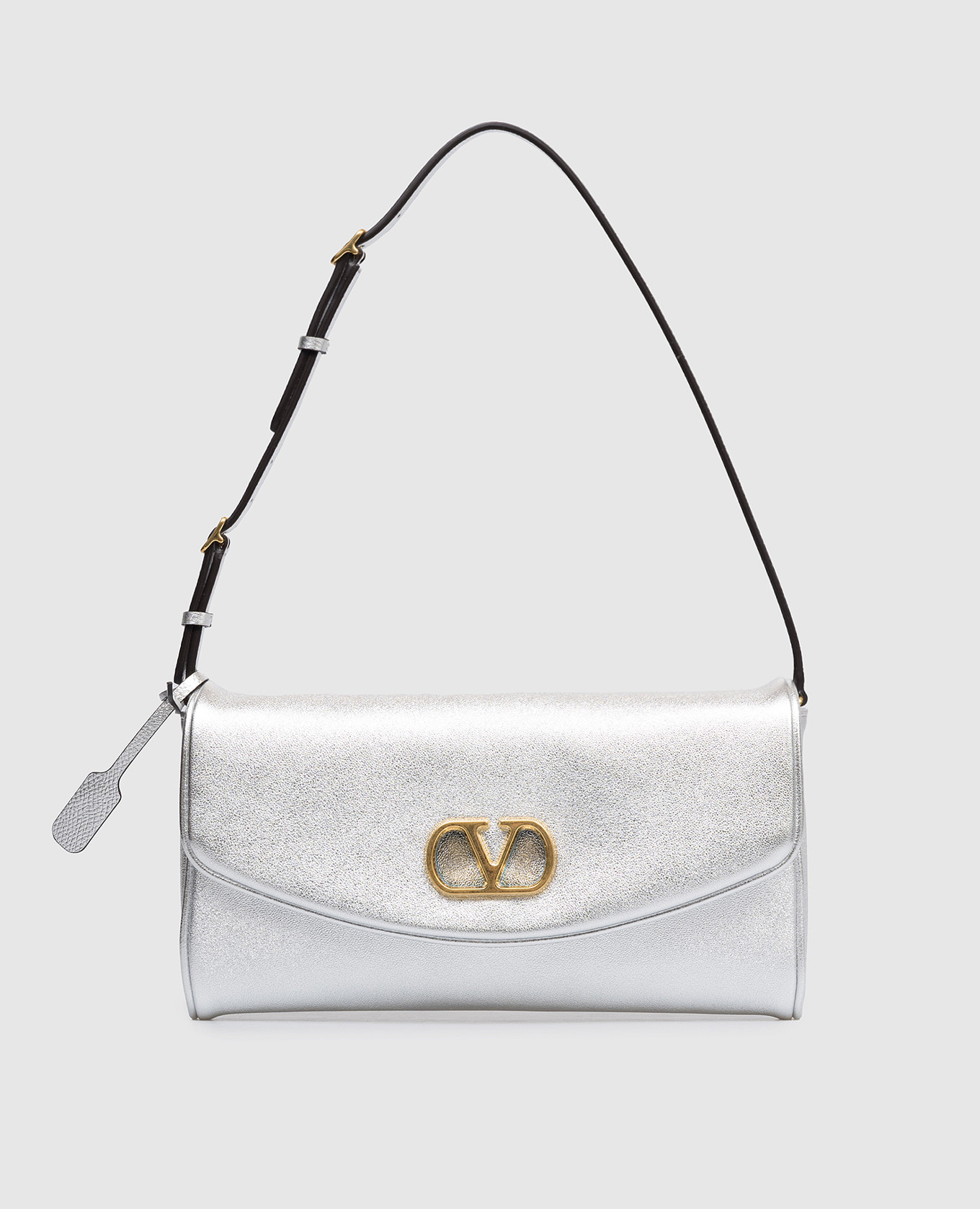 

Серебристый кожаный клатч DeVain, Клатчи