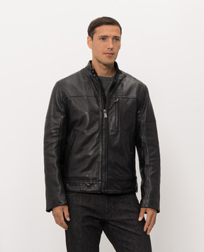 Trussardi Чорна шкіряна куртка R301M000054NML902L01