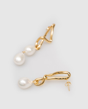 Missoma Серебряные серьги с топазом и фианитами MPGE12WP